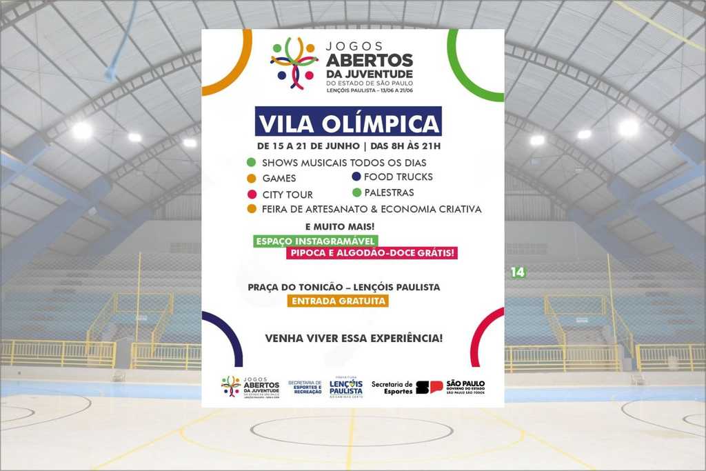 Jogos da Juventude: Secretaria de Turismo prepara programação especial