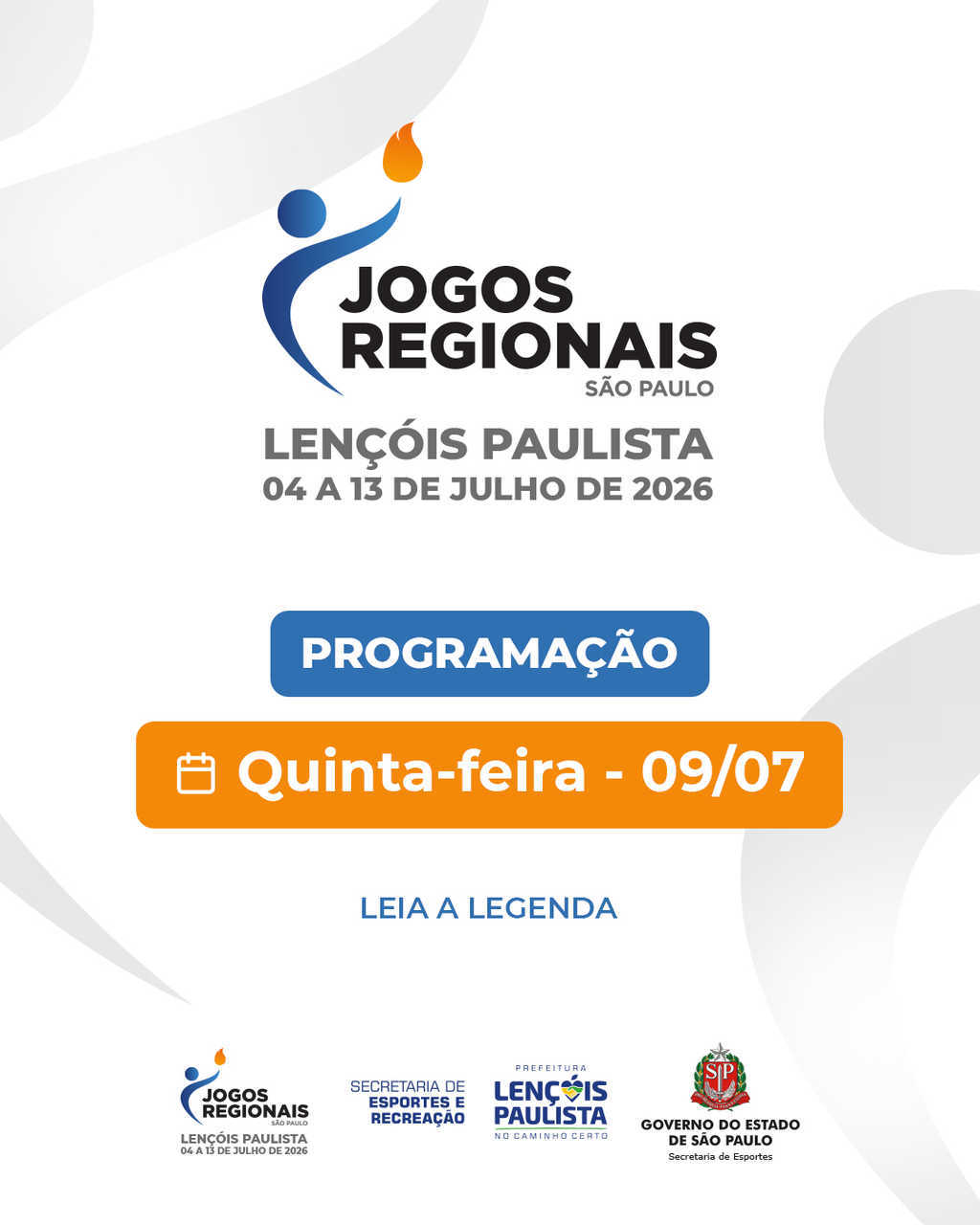 Confira a programação de Lençóis Paulista nesta quinta-feira pelos Jogos Regiona...