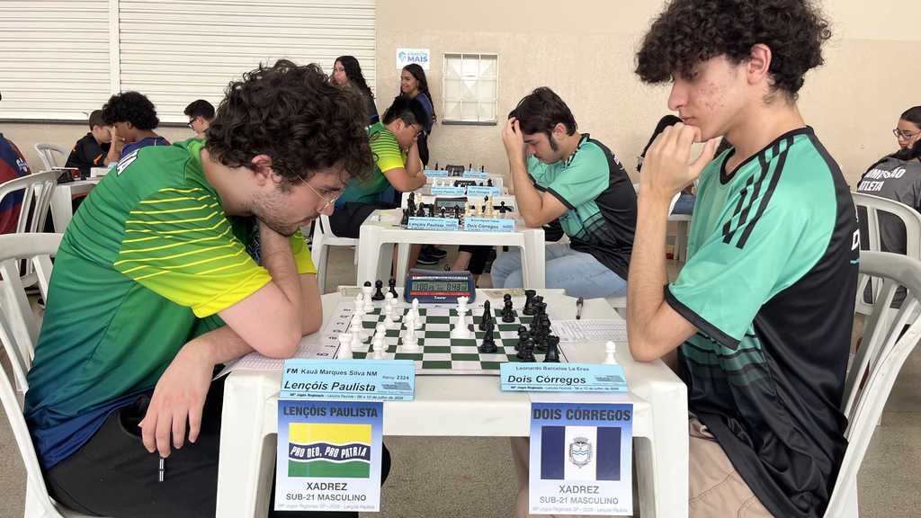 Xadrez masculino vence segunda rodada por 4 a 0