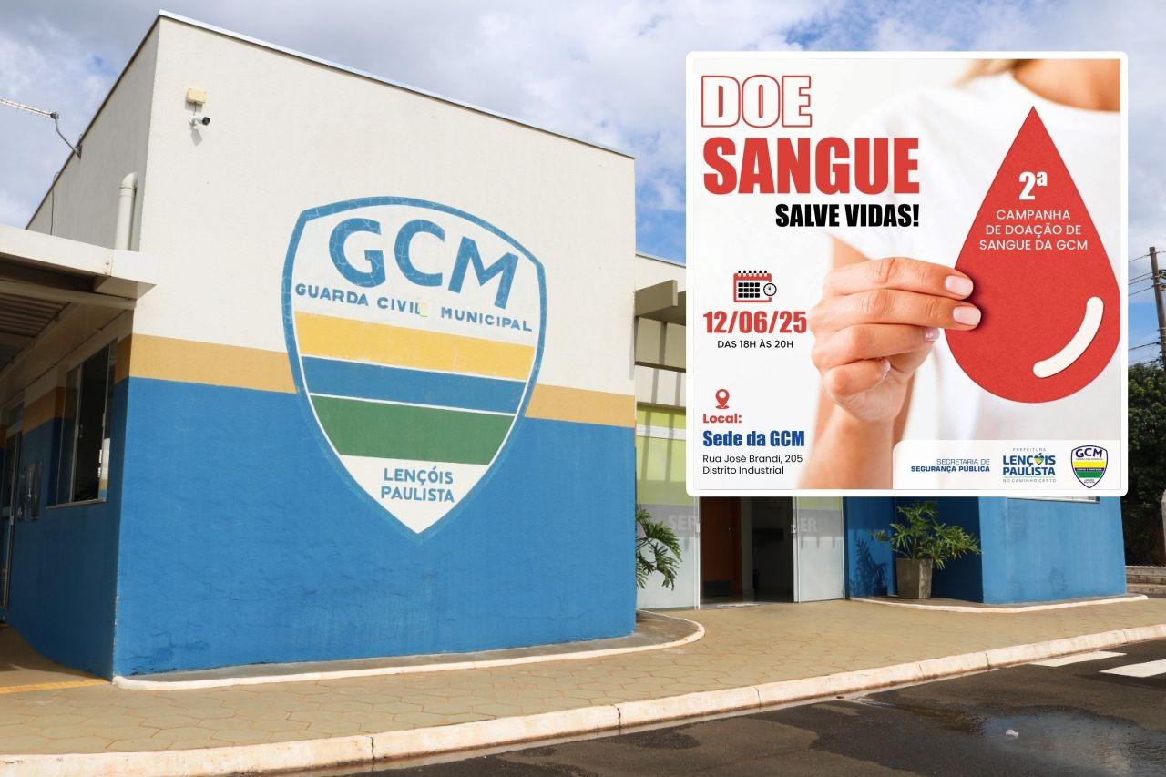 Campanha de Doação de Sangue promovida pela GCM será na quinta, Dia dos Namorados