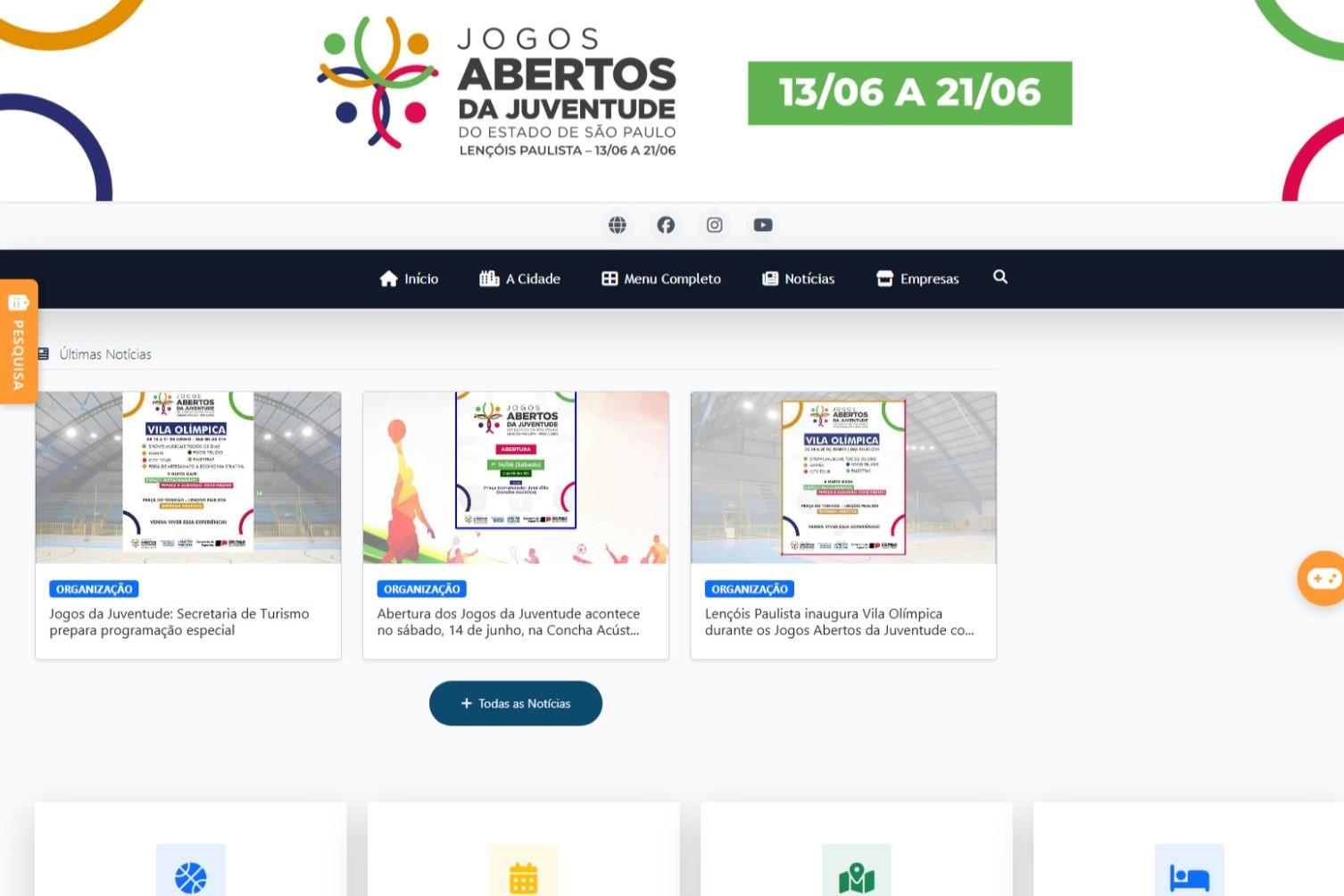 Os Jogos da Juventude acontecem entre os dias 13 e 22 de junho, fique por dentro acessando o portal dos jogos.