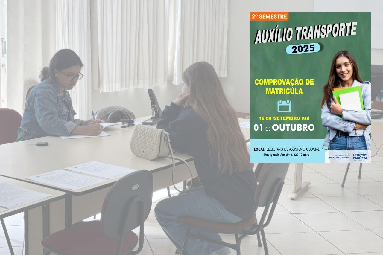 Beneficiados com auxílio-transporte devem comprovar matrícula até 1º de outubro