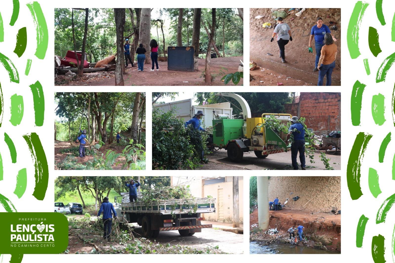 Ação social e manutenção de áreas públicas reúne três secretarias no Jardim Primavera