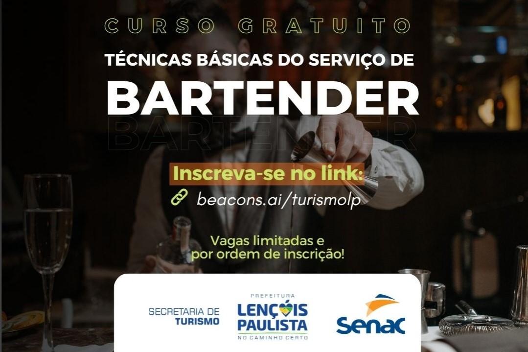 Abertas as inscrições para o curso gratuito de Técnicas Básicas do Serviço de Bartender
