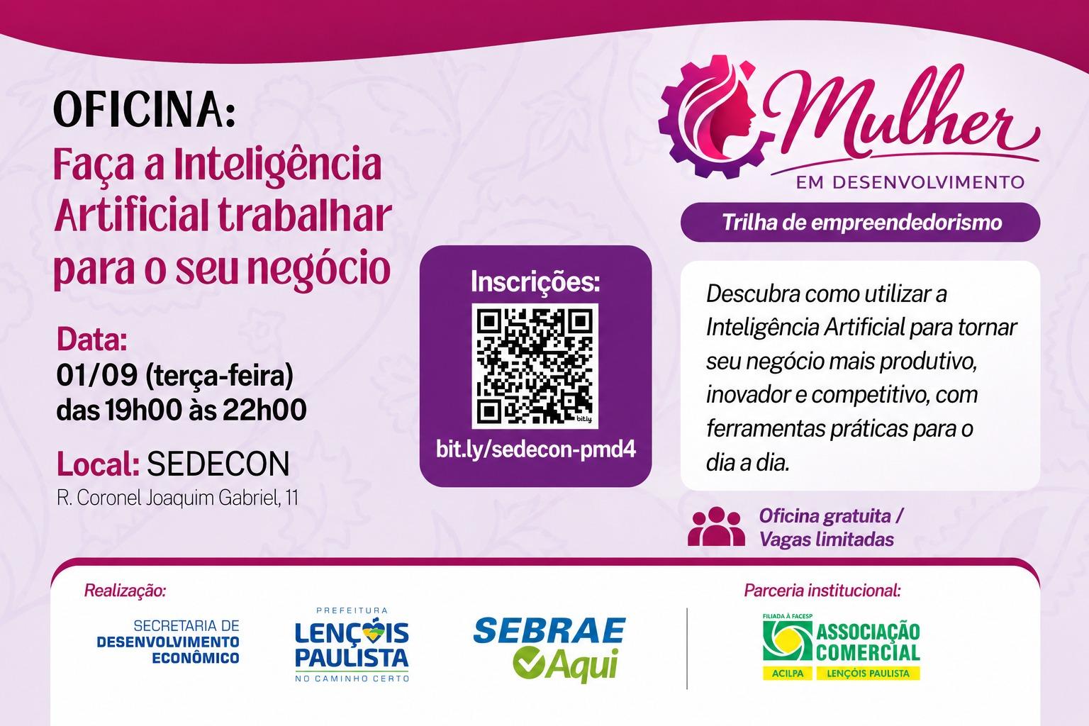 As inscrições podem ser realizadas pelo link: bit.ly/sedecon-pmd4