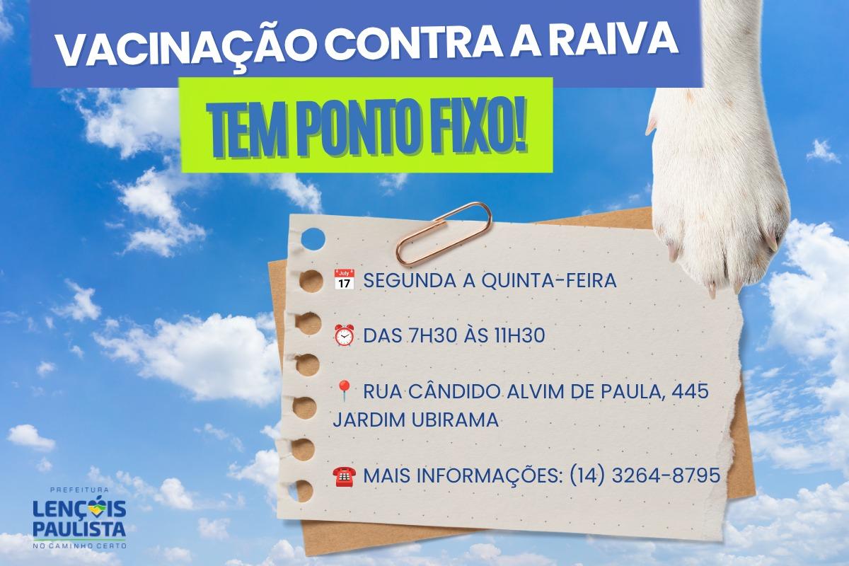 A vacinação antirrábica é uma importante medida de prevenção e proteção à saúde dos animais e da população.