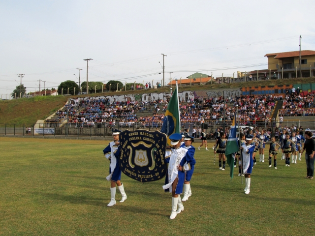 Banda da Escola Idalina durante as atividades do Fórum Permanente no Vagulão em 2014 (arquivo Assessoria de Comunicação)