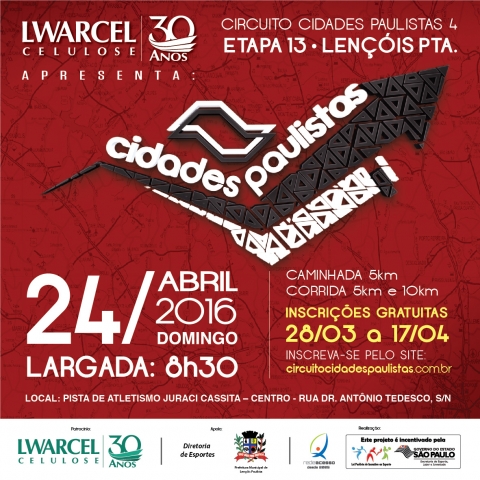 Inscrições tem início no dia 28 de março e seguem até 17 de abril