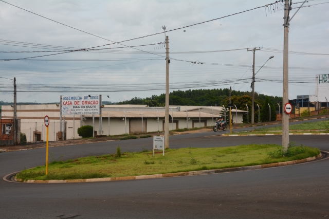 Vista da rotatória de acesso a Vila Cruzeiro