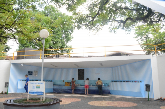 Praça localizada ao lado do Almoxarfiado Municipal foi revitalizada pelo SAAE e Meio Ambiente