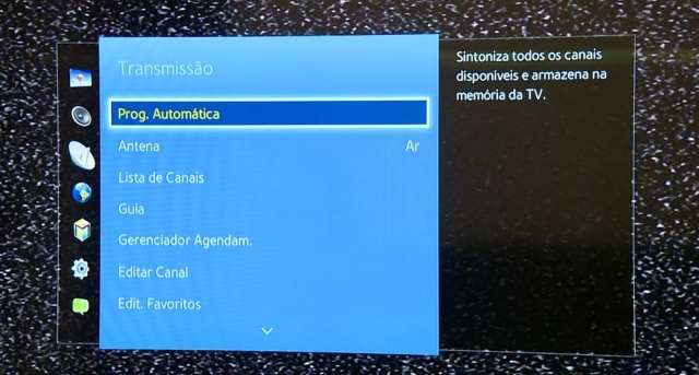 É preciso clicar em Buscar Canais em sua Tv ou Receptor Digital para sintonizar nas emissoras; Band e TV Cultura ainda não tem sinal digital em Lençóis