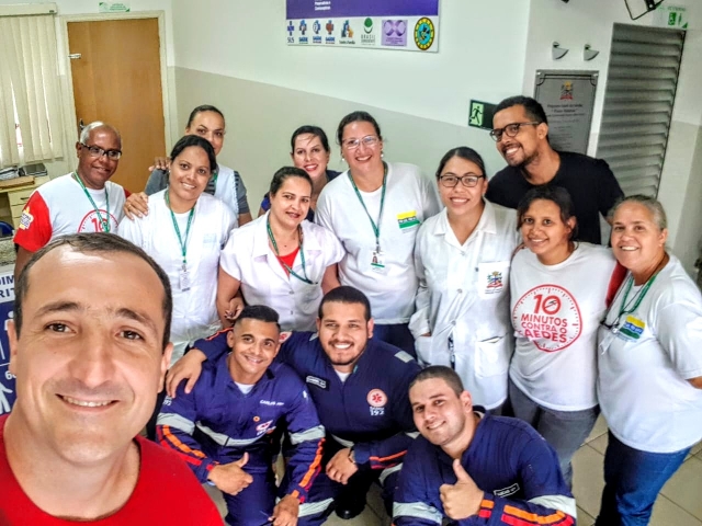 O treinamento do SAMU e Resgate foi aos funcionários da ESF Júlio Ferrari