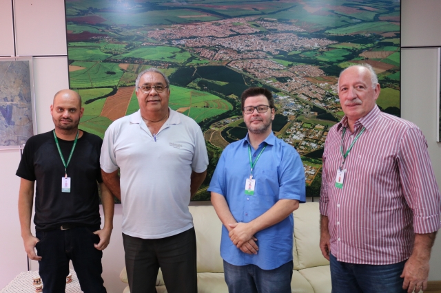 Anderson Burato, Maurão, Prado e Coronel Fantini na apresentação do novo Presidente da Defesa Civil Municipal