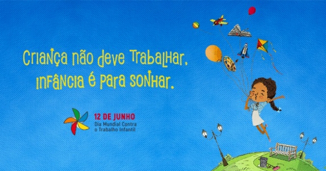 Logomarca da campanha pelo Dia Nacional contra o trabalho infantil