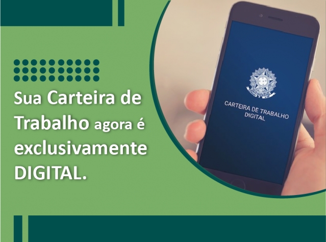 Carteria de Trabalho agora será documento apenas digital