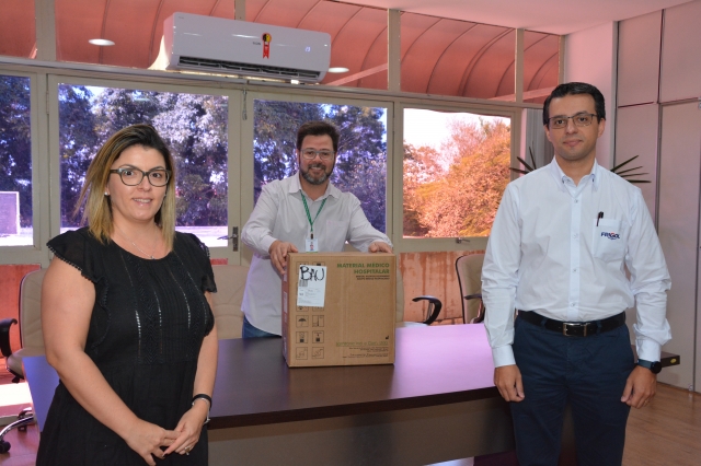 Representantes da Frigol durante encontro com o prefeito Anderson Prado