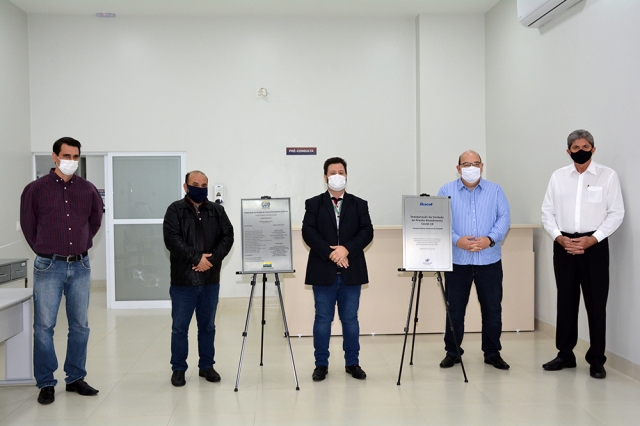 Ricardo Conti, Nardeli, Anderson Prado, Pedro Stefanini e João Dutra durante entrega do PAC-19