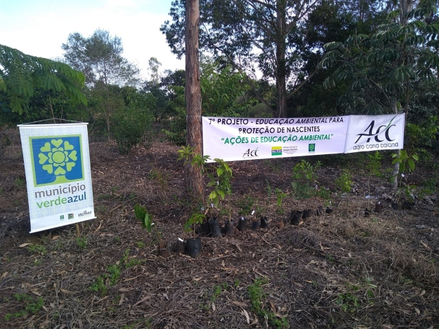 O plantio na área do Boqueirão foi por parceria da Prefeitura, através da SAMA, com a Agro Cana Caiana