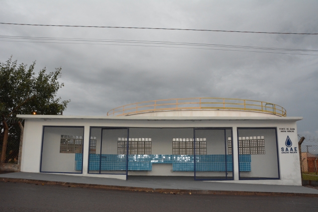 Fachada da Fonte do Jardim Príncipe entregue nesta sexta-feira; projeto do SAAE prevê a implantação de mais uma fonte no Itamaraty