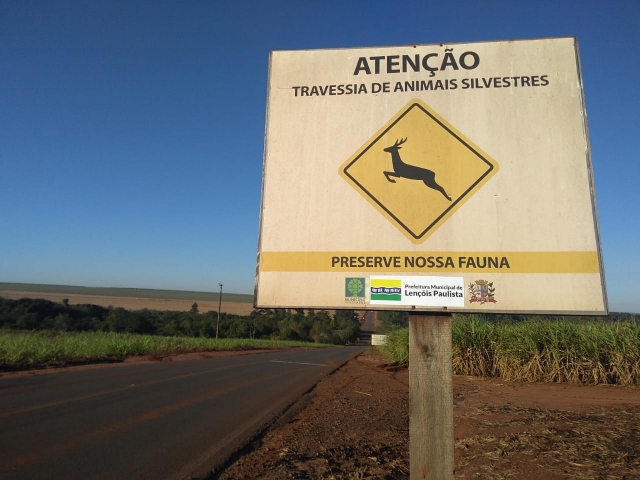 Outras rodovias municipais deverão receber a sinalização de proteção aos animais