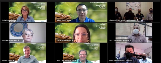 Reunião virtual marcou lançamento e adesão ao programa Arborização Mais Segura, iniciativa da CPFL Energia