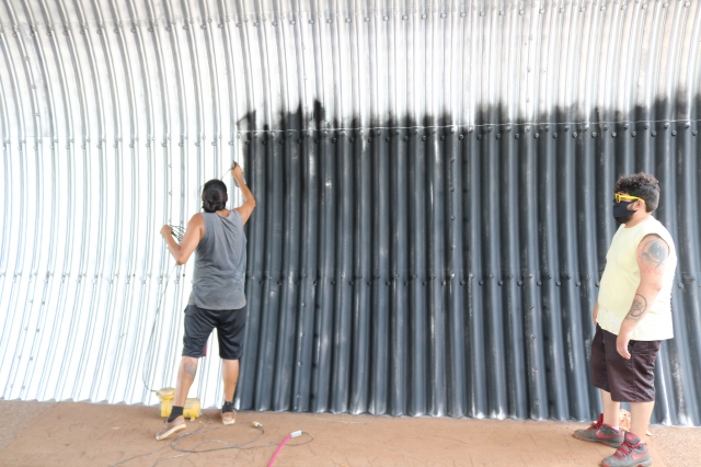 Túnel da Contente está sendo preparado para o grafite "A Galáxia em Nós"