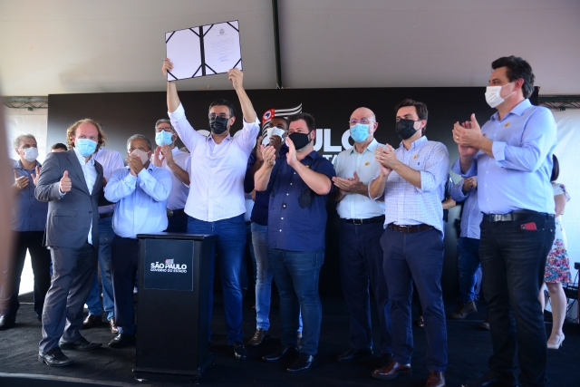 Prado recepcionou o vice-governador, Rodrigo Garcia