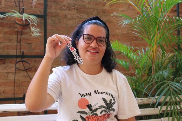 Cris criou um chaveiro especial para quem quer guardar uma lembrança de Lençóis Paulista