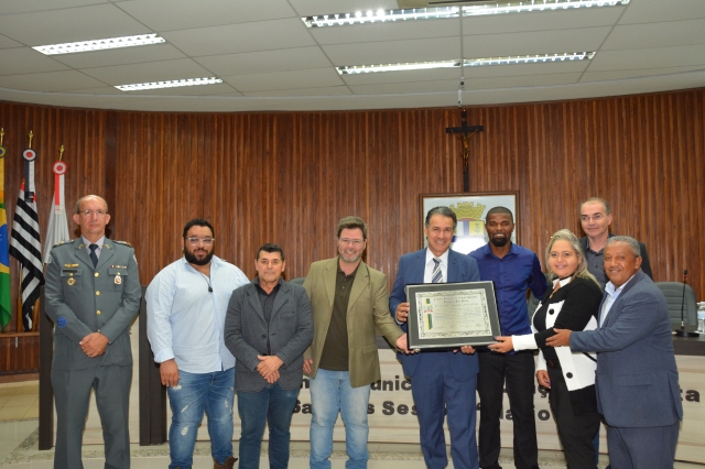 Deputado Federal capitão Augusto em um dos momentos da Sessão Solene realizada pela Câmara