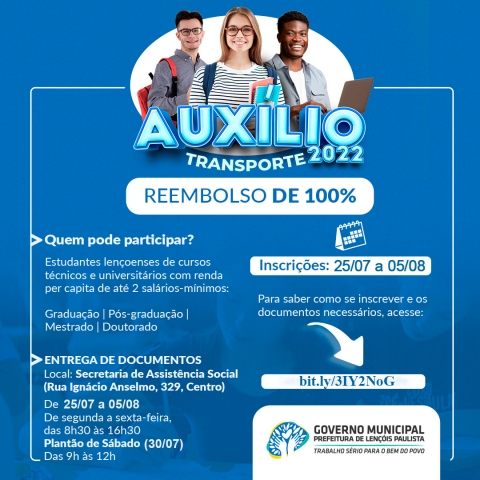 A documentação deve ser entregue na Assistência Social