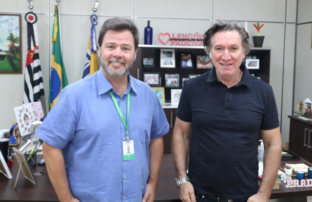 O prefeito Anderson Prado e o empresário Cláudio Moura