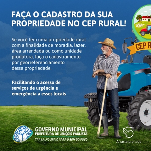 Se você tem uma propriedade rural com a finalidade de moradia, lazer, área arrendada ou como unidade produtora, pode fazer o cadastramento por georreferência dessa propriedade