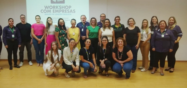 Na foto acima, participantes durante o workshop realizado no auditório da Secretaria de Desenvolvimento Econômico