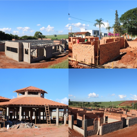 Imagens das quatro creches em construção