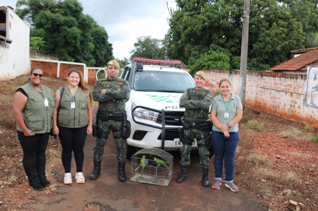 Proteção Animal resgata aves em situação de maus-tratos